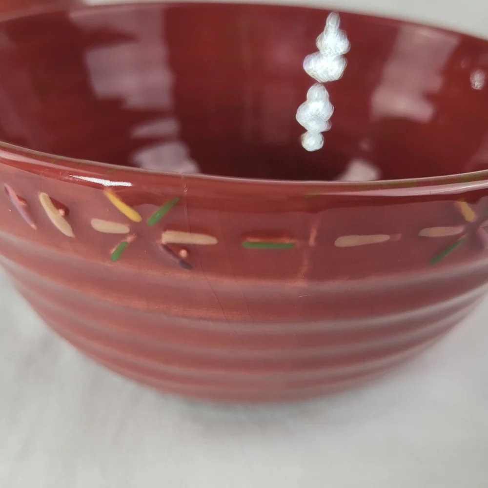 Tracy Porter Jingle Bell Snowman Red Ceramic Mug Bowl Plate 3 Piece Set